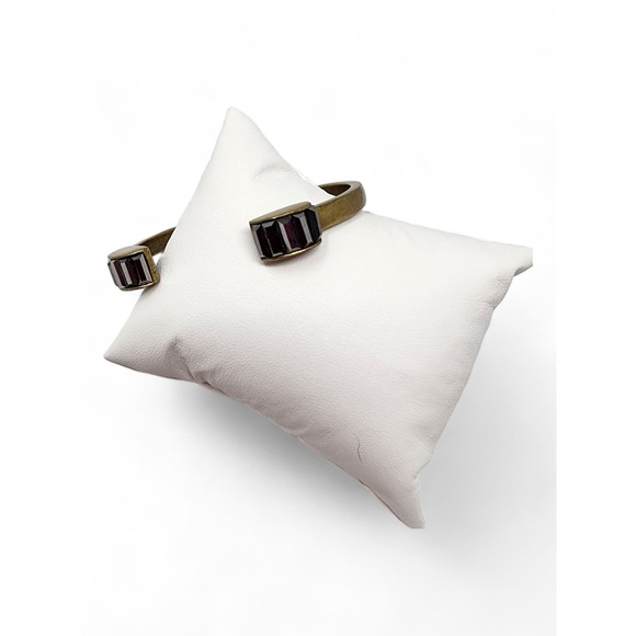 NWT Lia Sophia Kiam Family Matte Gold Cuff Bracelet Pillar - Picture 3 of 6